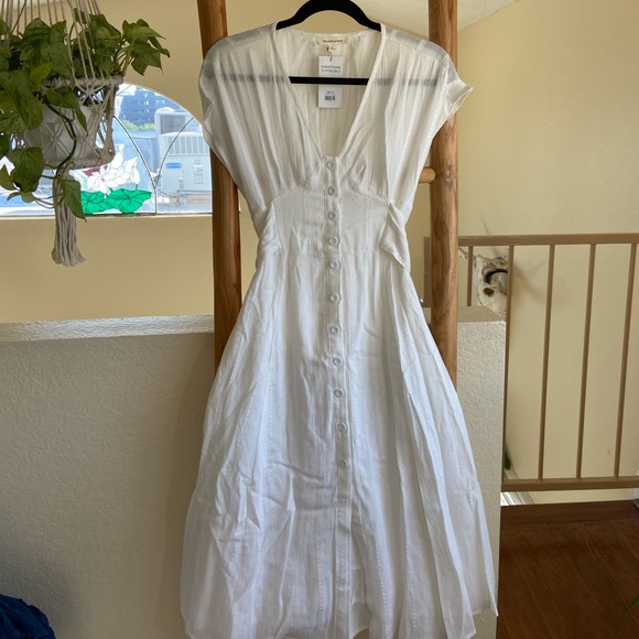 Beautiful Boho white midi dress - Picture 1 of 5